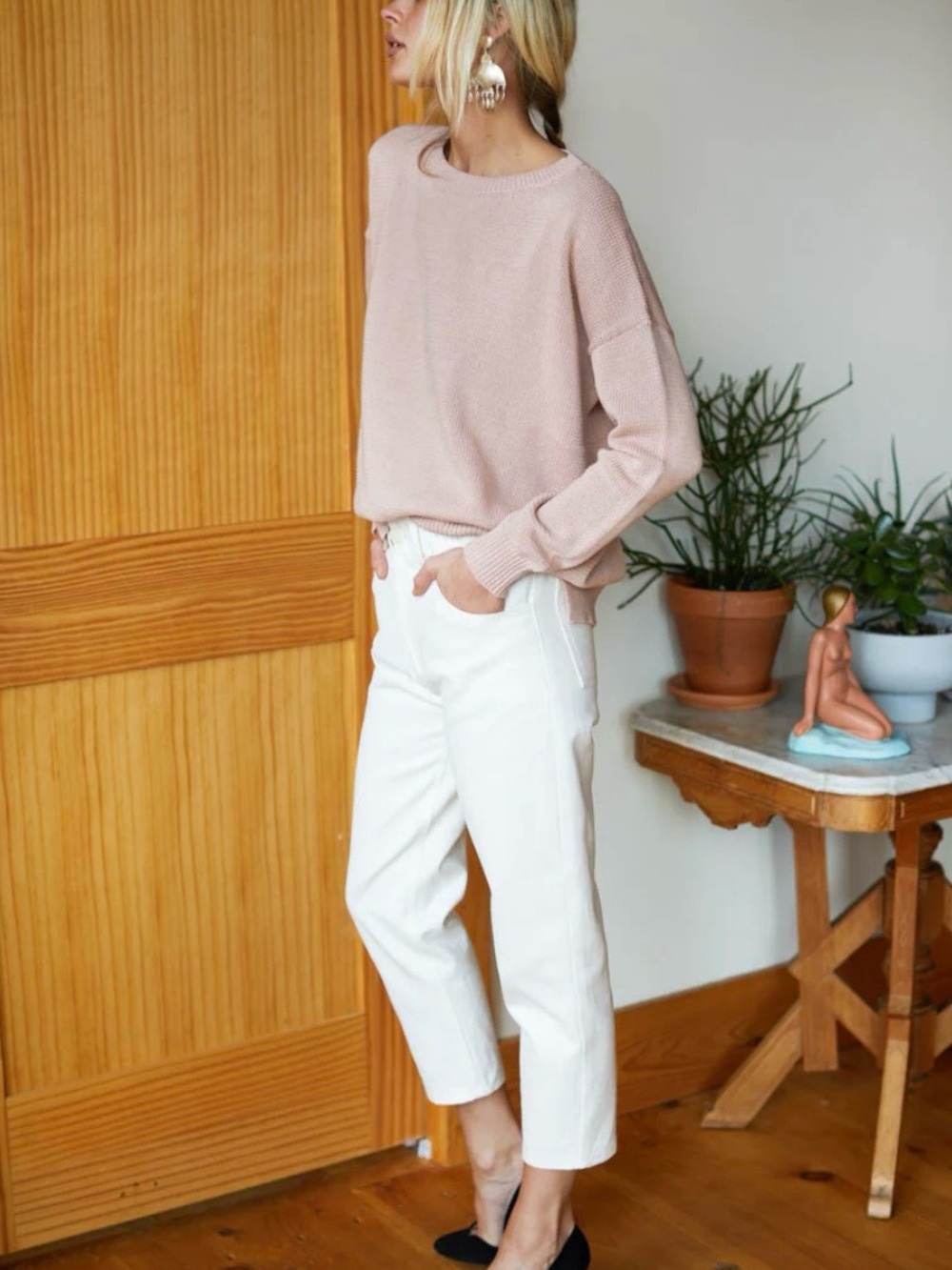 Emerson Fry Carolyn Crewneck Sweater in Muted Clay Organic - Picture 4 of 12